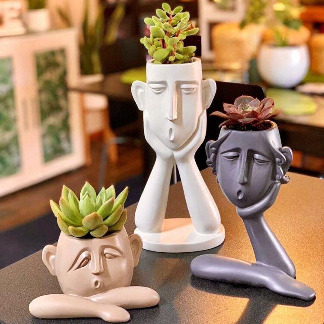 Classical Bust Planter Pot Set
