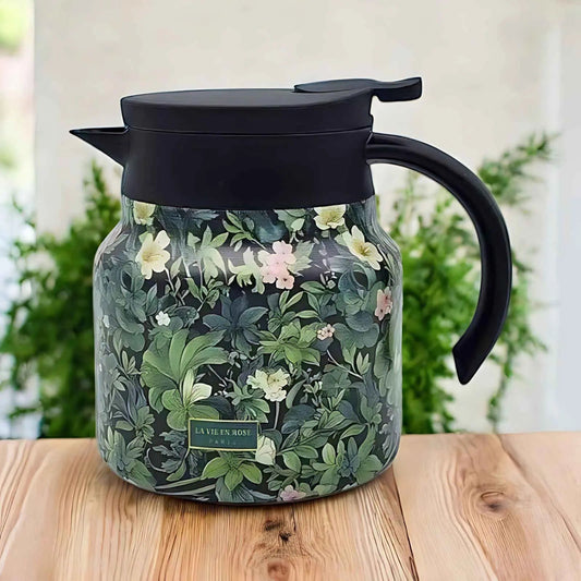 Floral Glass Teapot with Infuser