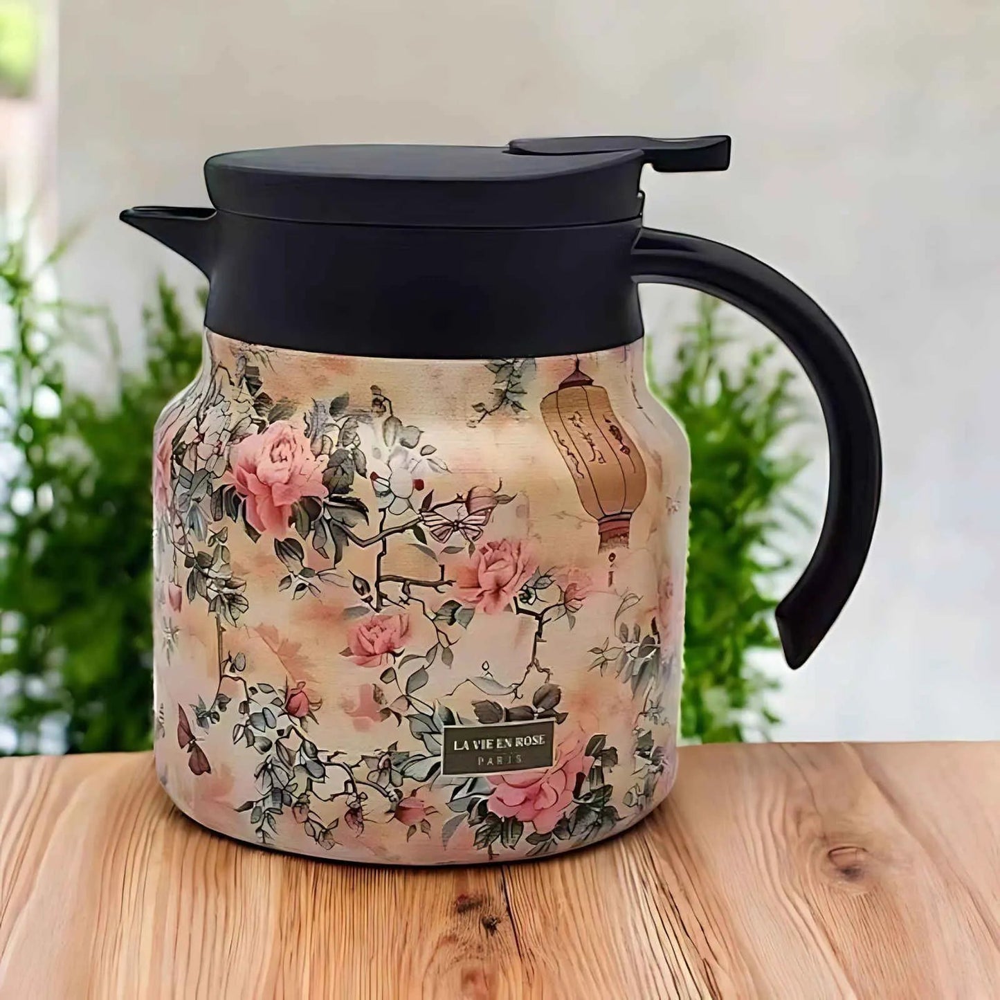 Floral Glass Teapot with Infuser