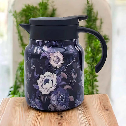 Floral Glass Teapot with Infuser