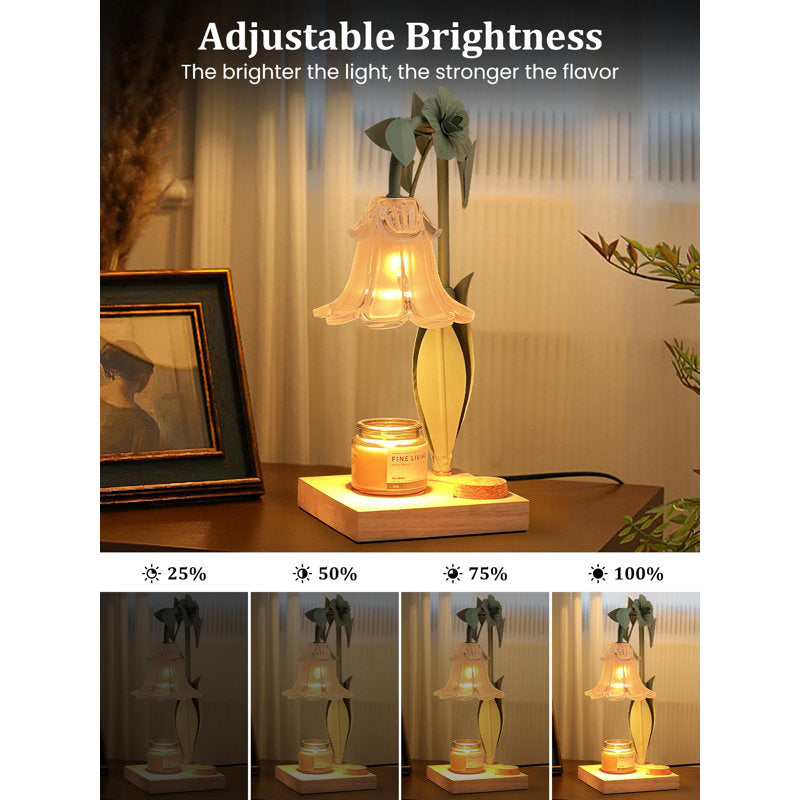 Dimmable Flower Shade Candle Warmer Lamp