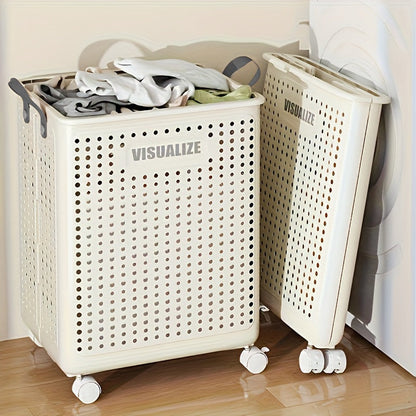 Foldable Laundry Box - Mobile Clothes Basket with Wheels for Easy Transport 8