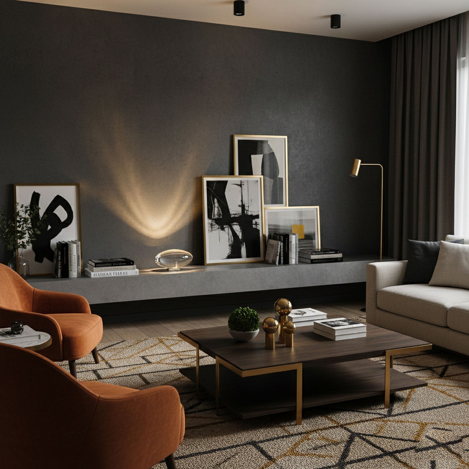 Polished Stone Accent Table Lamp