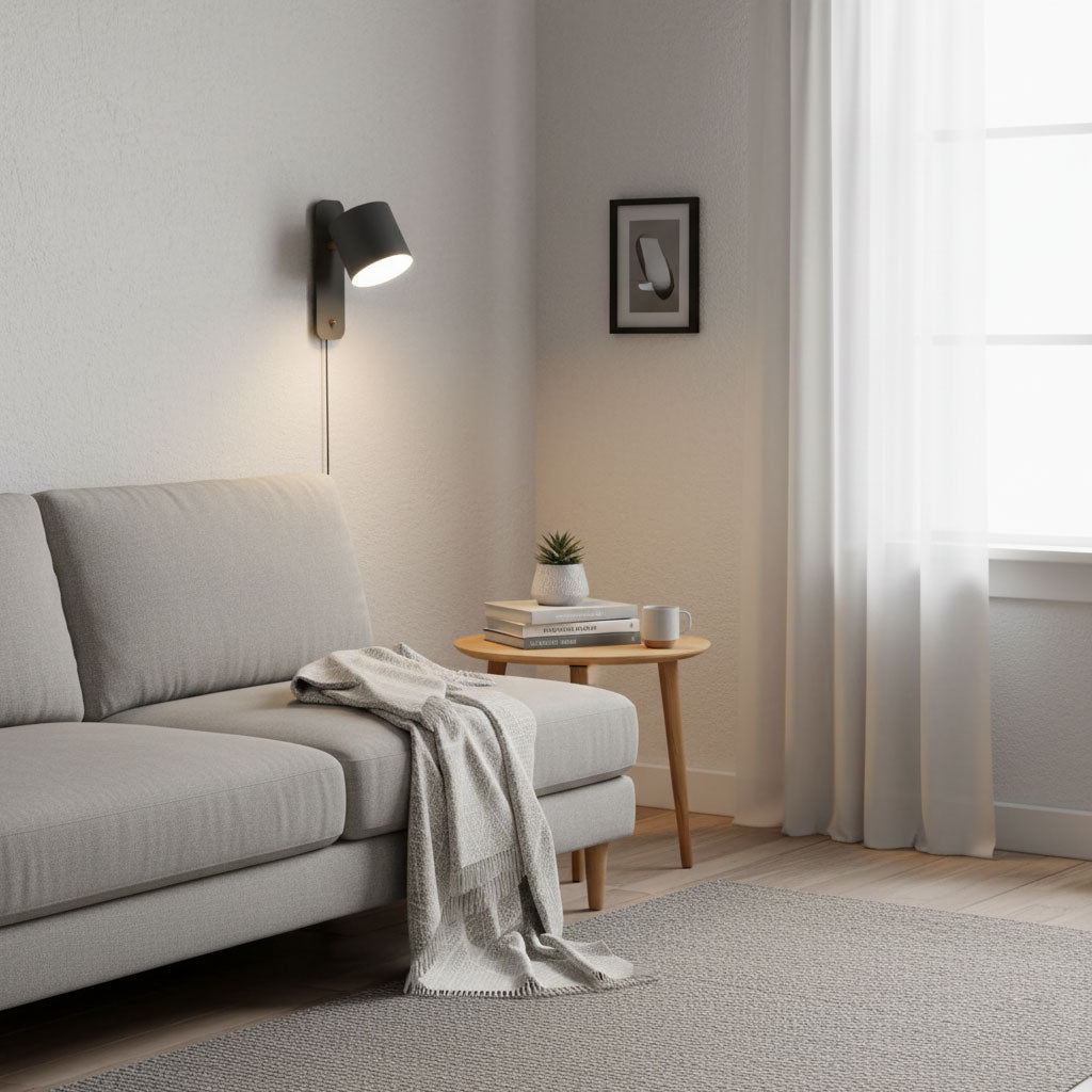 Plug-In Adjustable Cylinder Wall Light
