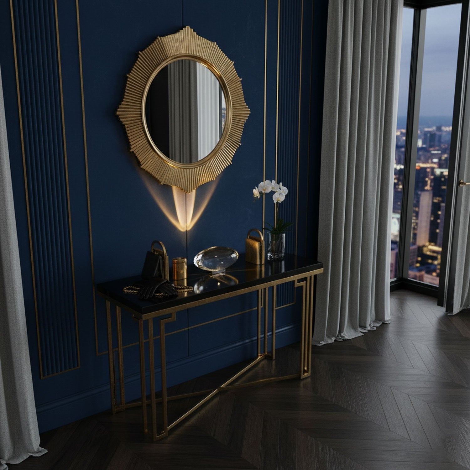 Polished Stone Accent Table Lamp