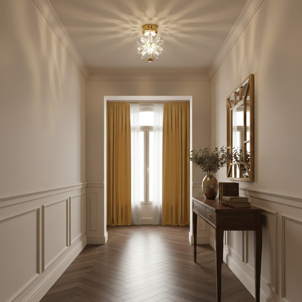 Crystal Floral Ceiling Light