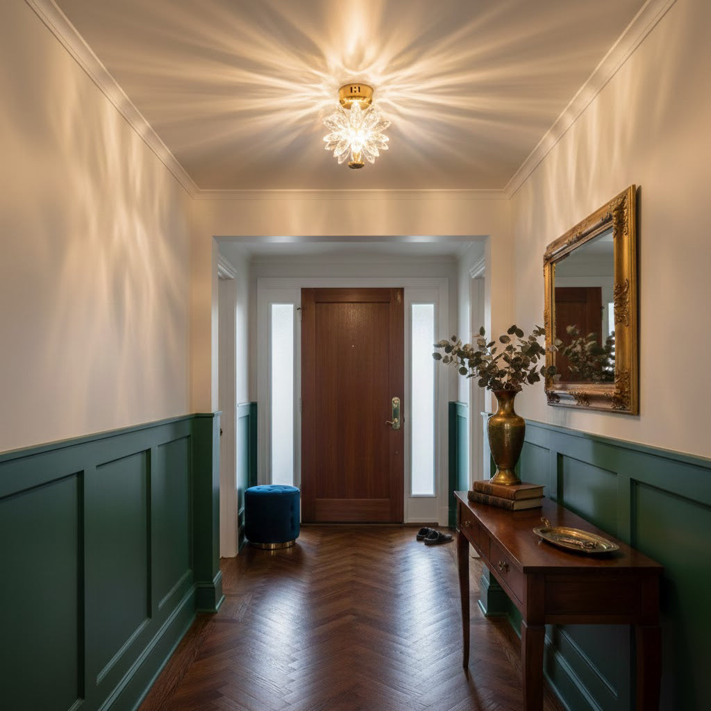 Crystal Floral Ceiling Light