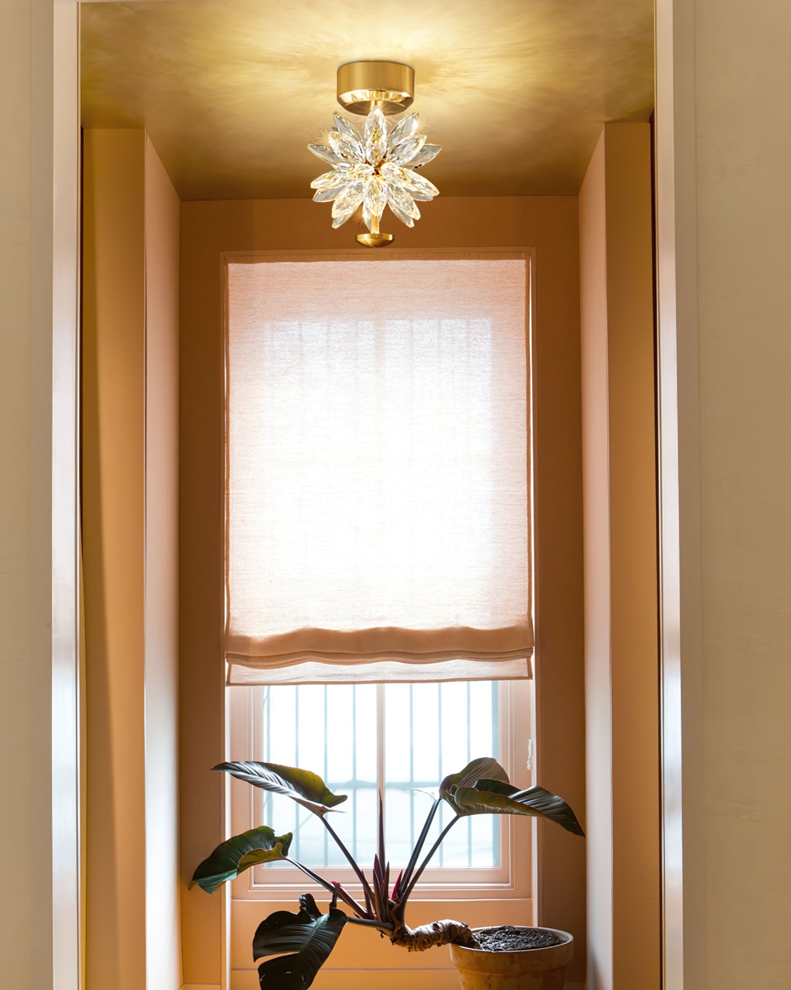 Crystal Floral Ceiling Light