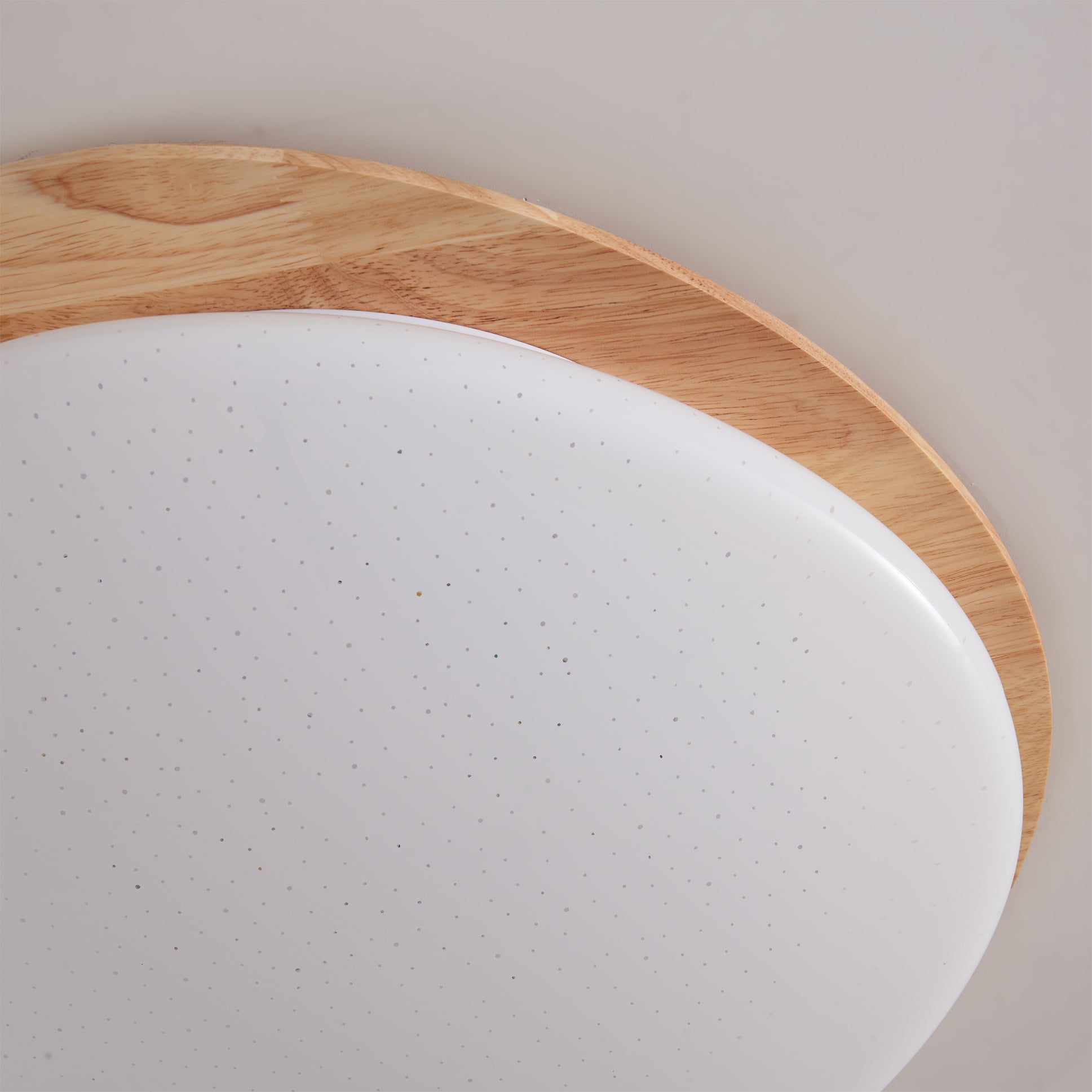 Wood Trim Flush Mount Ceiling Light