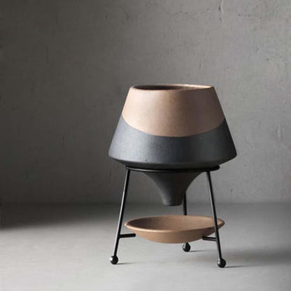 Terracotta Teardrop Planter with Saucer