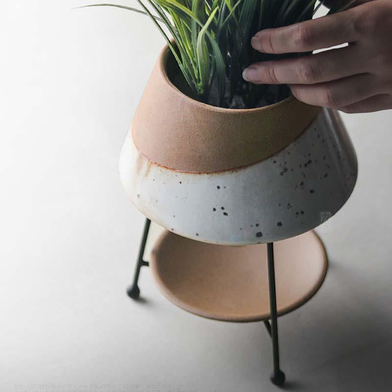 Terracotta Teardrop Planter with Saucer