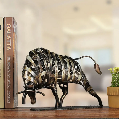 ArtZ® Rusty Bull Sculpture Bull Sculpture Blackish