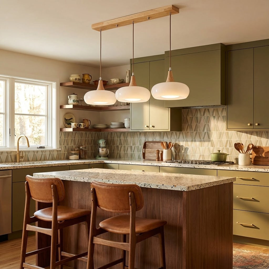 Amber Dome Pendant Lighting