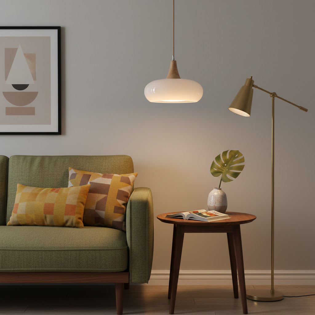 Amber Dome Pendant Lighting