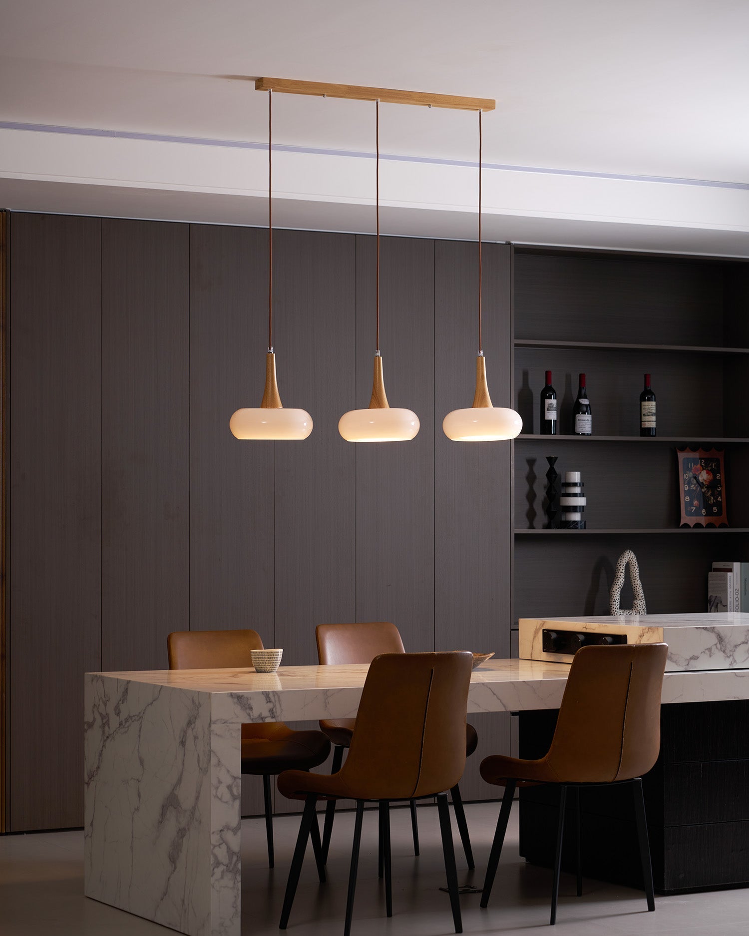 Amber Dome Pendant Lighting