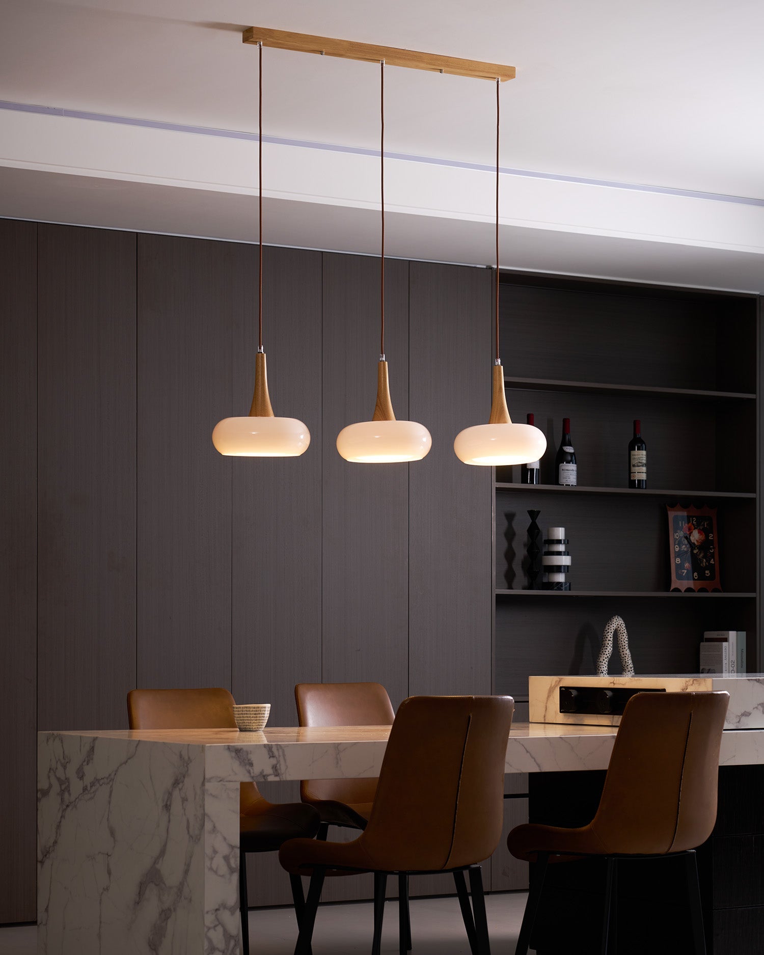 Amber Dome Pendant Lighting