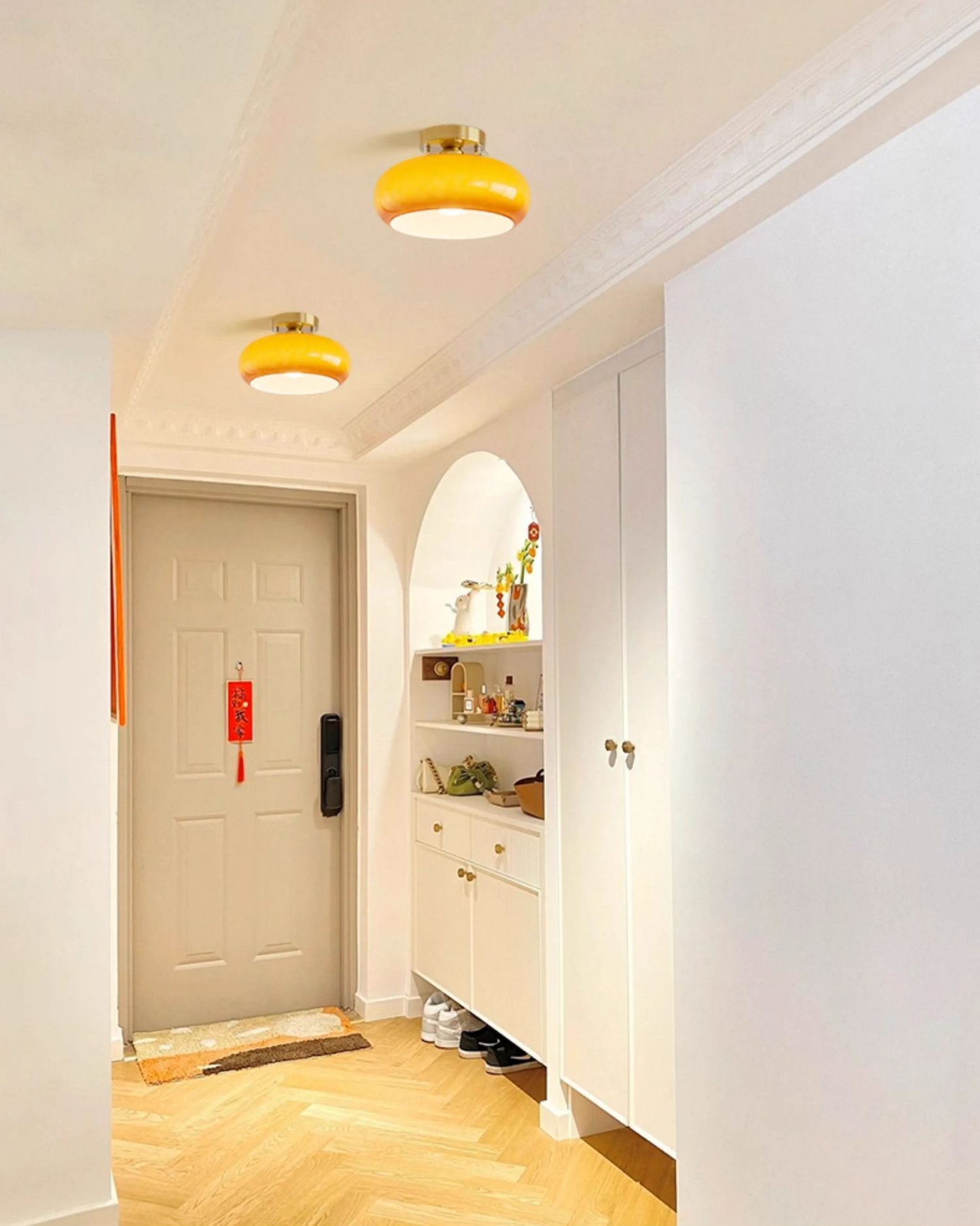 Amber Glass Ceiling Light