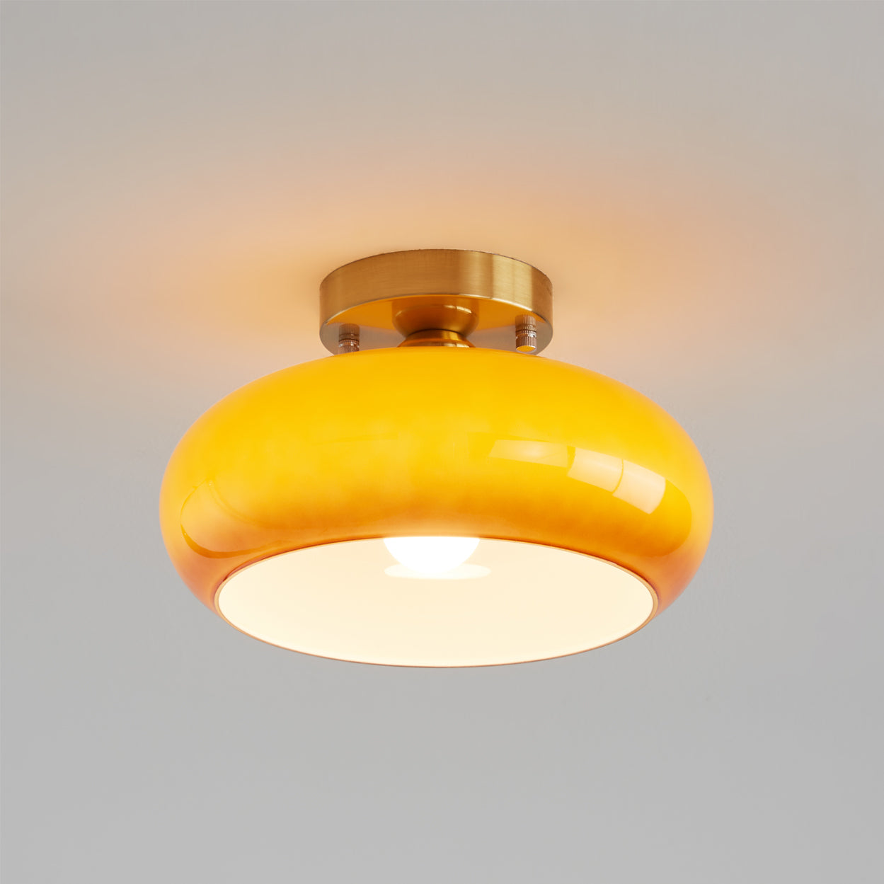 Amber Glass Ceiling Light