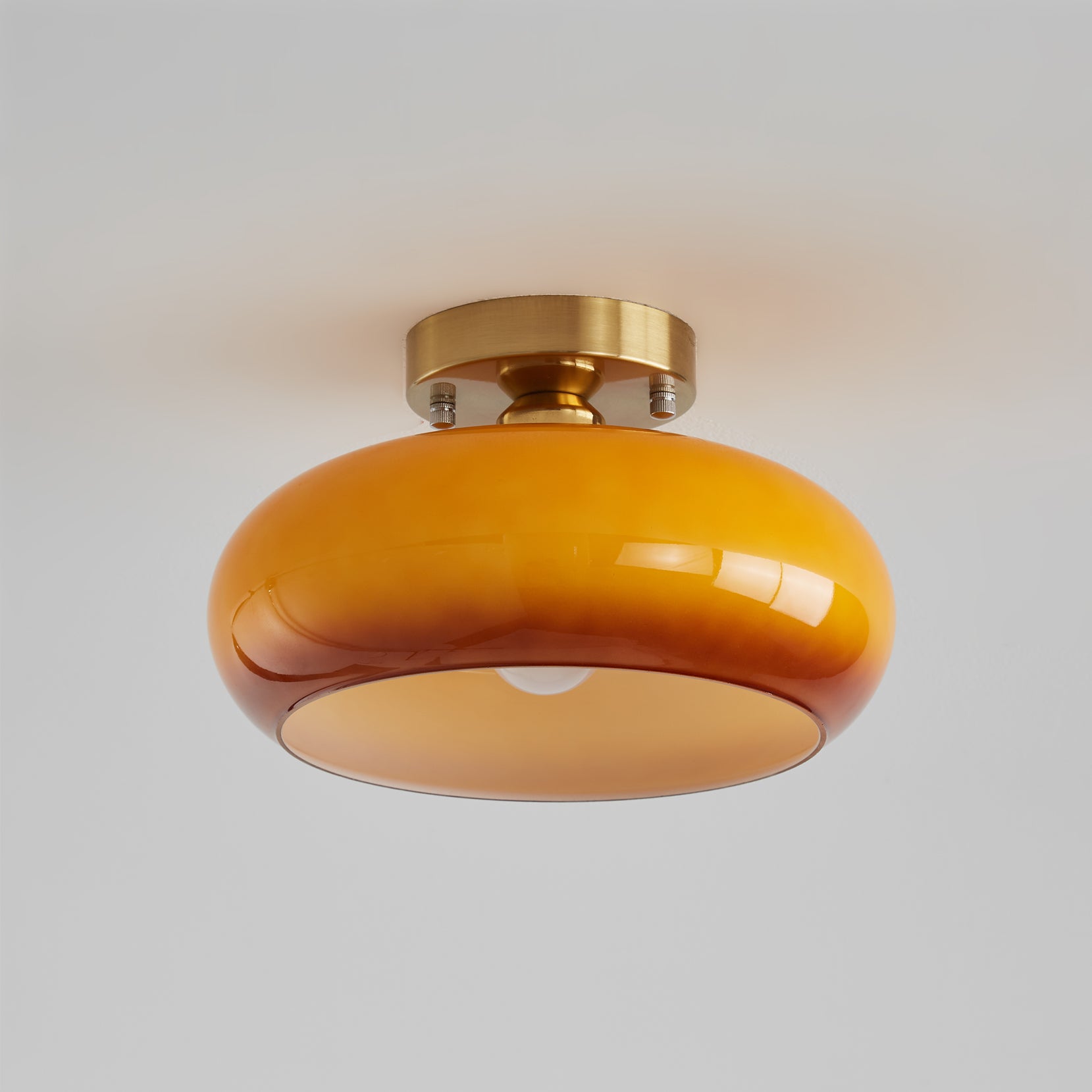 Amber Glass Ceiling Light