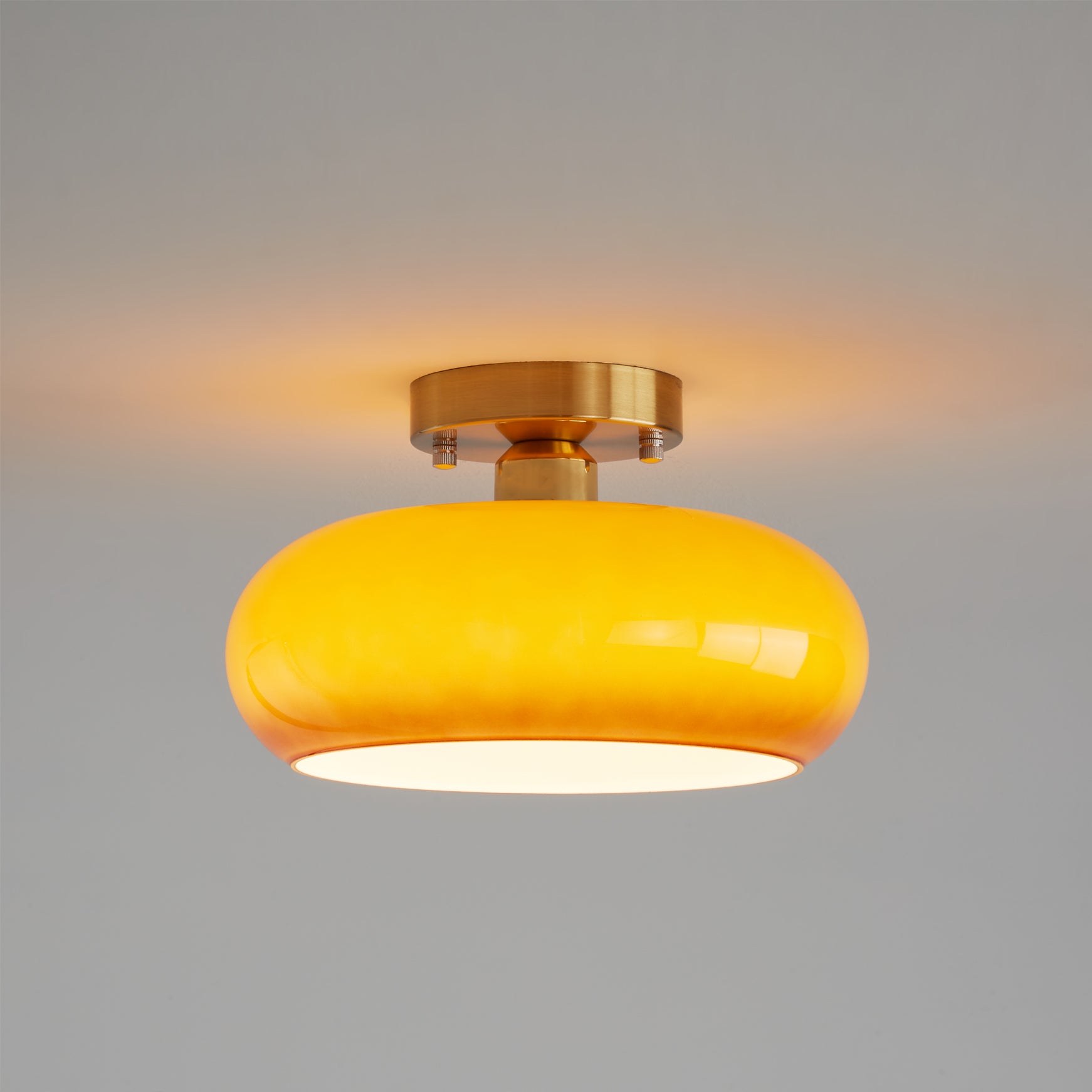 Amber Glass Ceiling Light