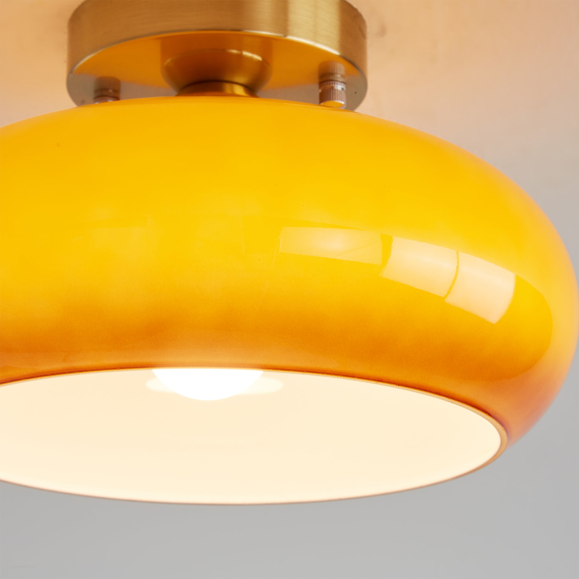 Amber Glass Ceiling Light