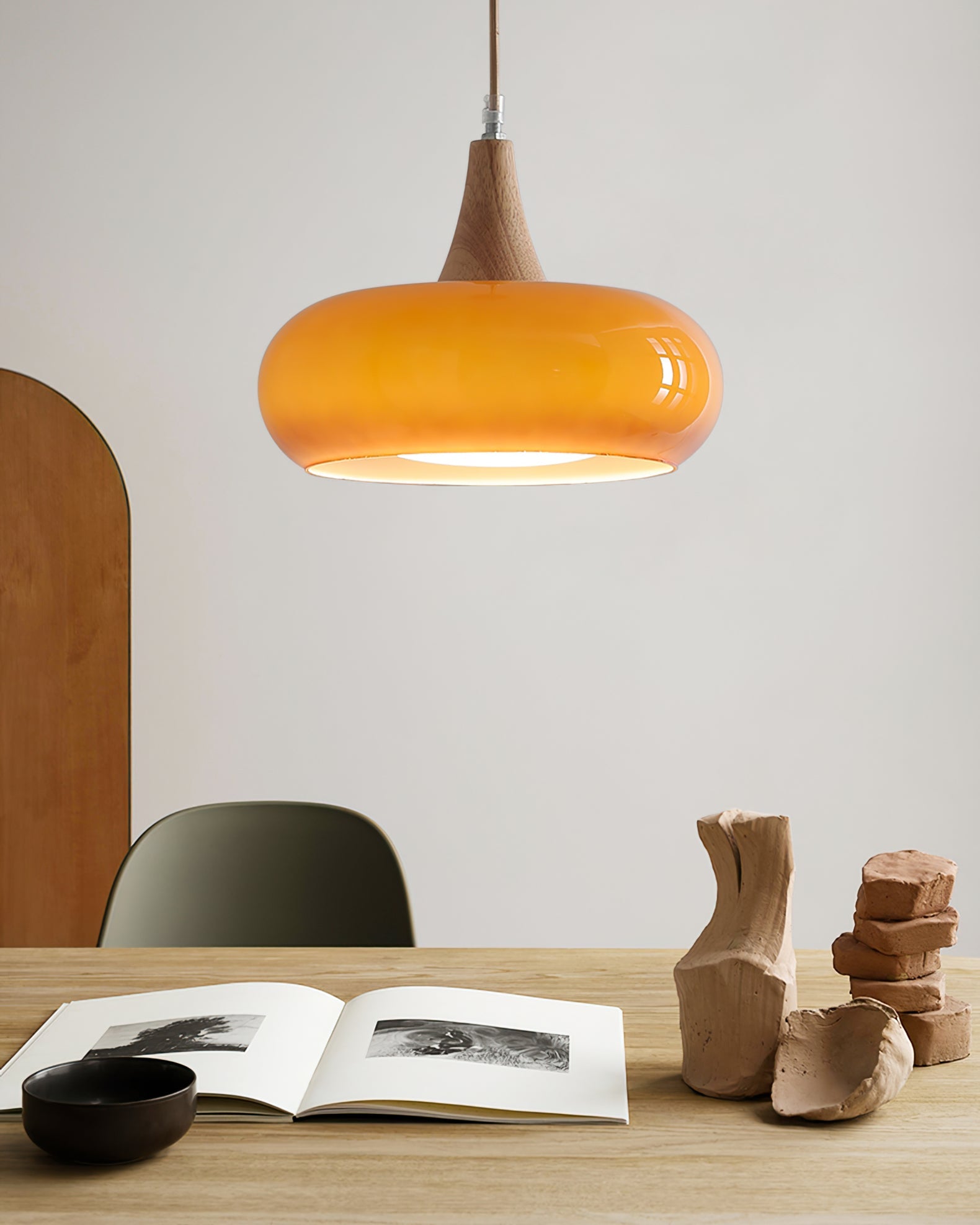 Amber Dome Pendant Lighting