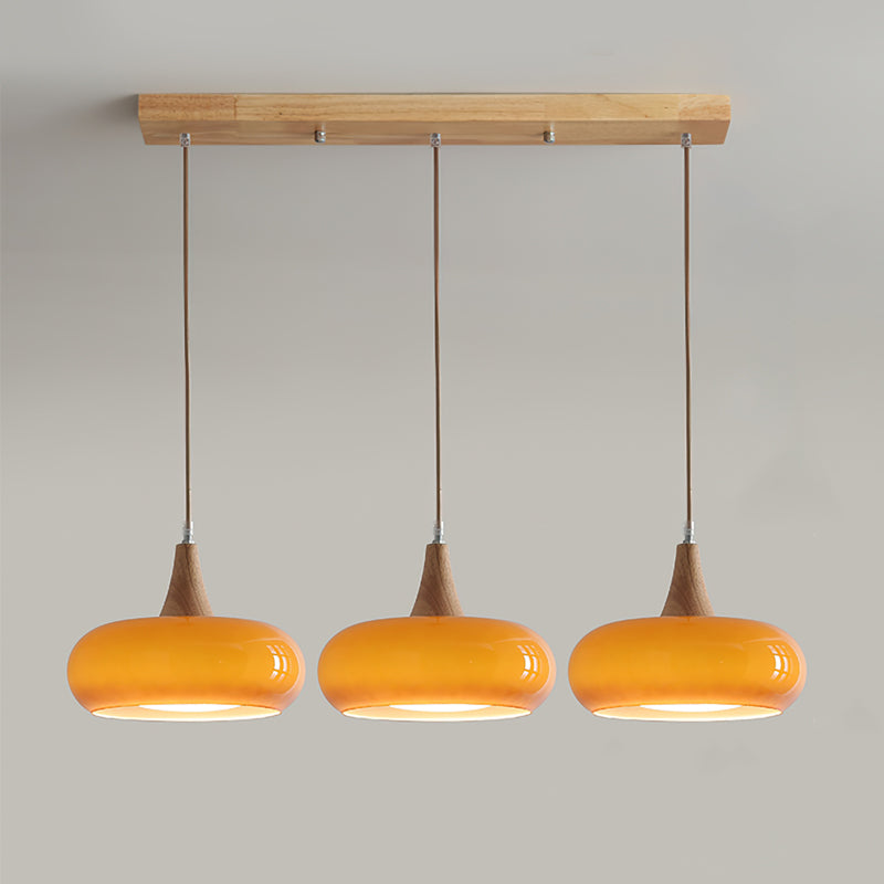 Amber Dome Pendant Lighting