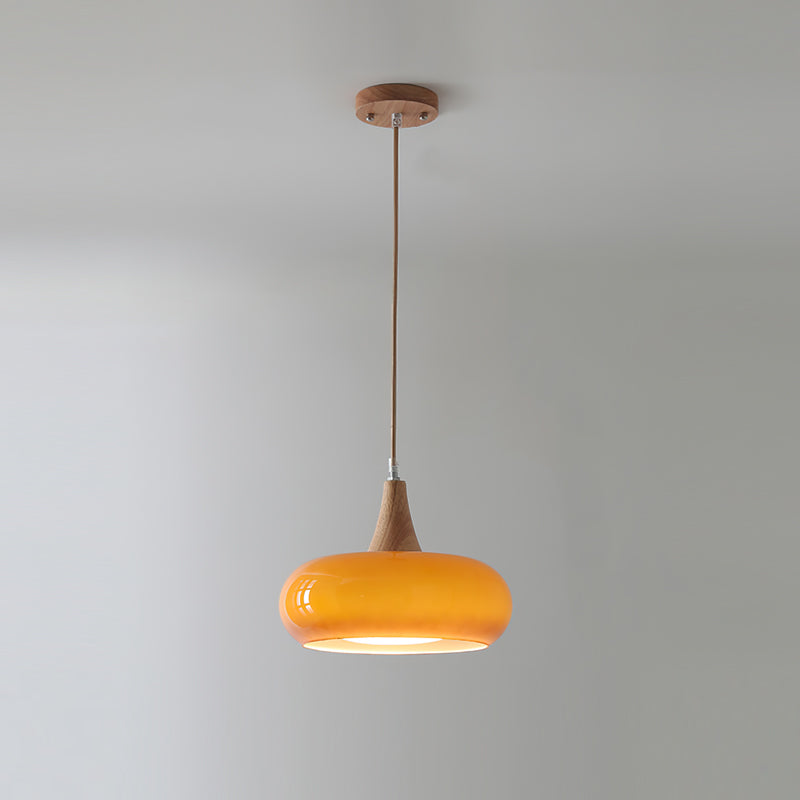 Amber Dome Pendant Lighting