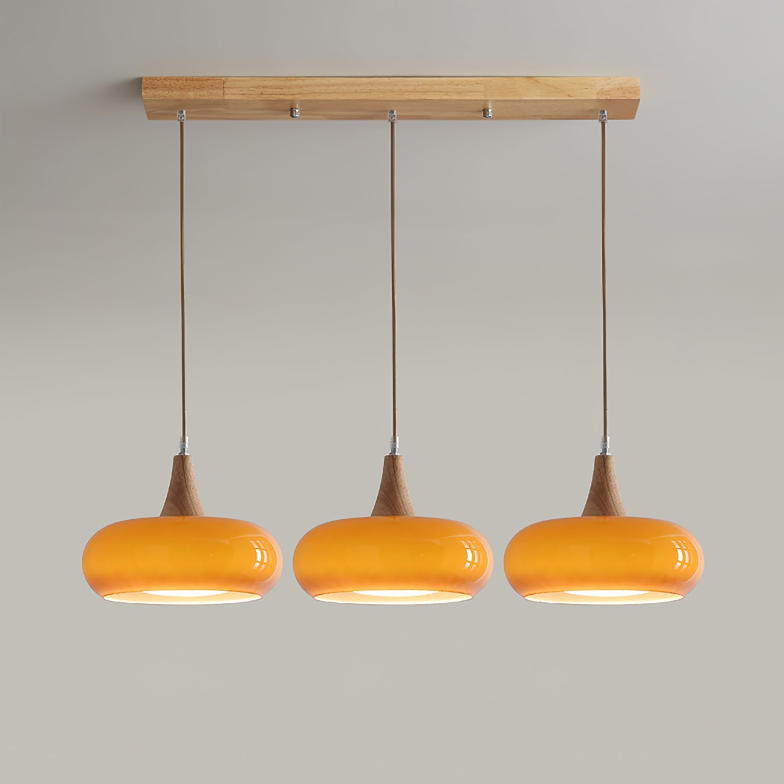 Amber Dome Pendant Lighting