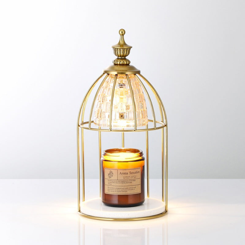 Gold Birdcage Candle Warmer Lamp