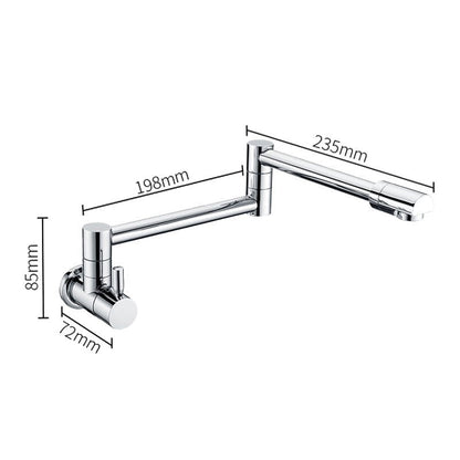 Saima - Modern Pot Filler Faucet Tap Wall Mounted Faucet BO-HA Chrome Front