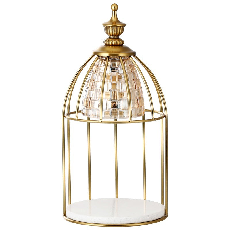 Gold Birdcage Candle Warmer Lamp