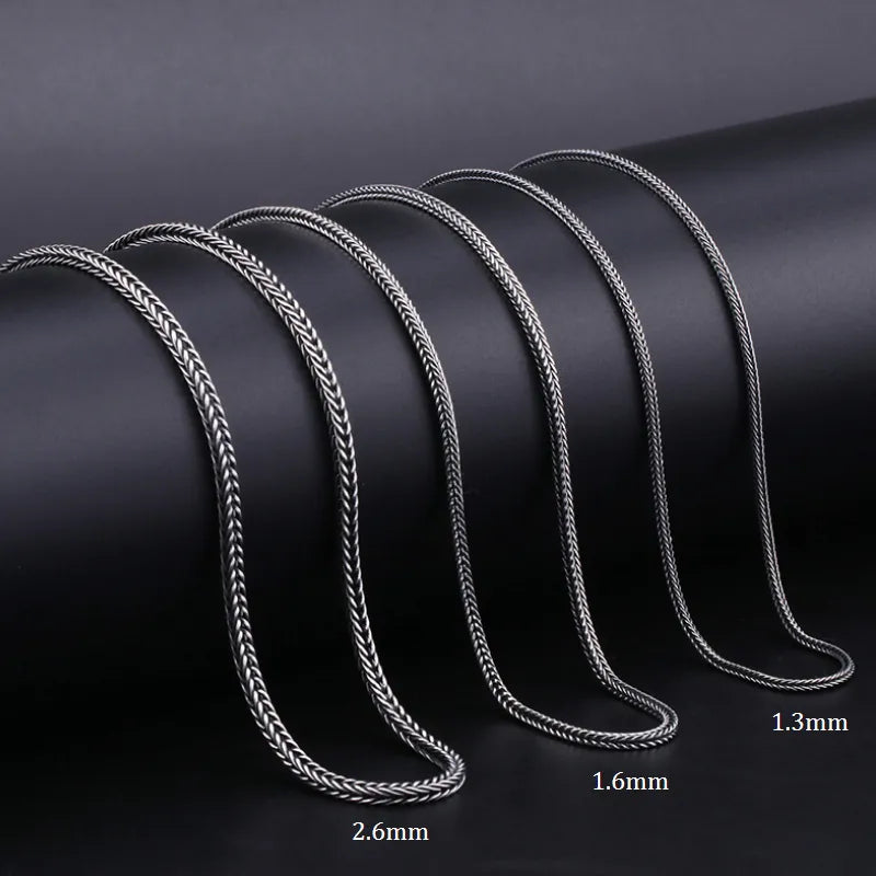 Gleipnir Foxtail Viking Chain Necklace – 925 Sterling Silver