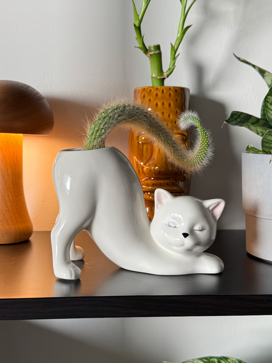 Cat Shape Ceramic Planter Pot