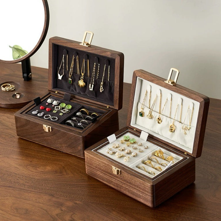 Minimalist Walnut Jewelry Storage Box