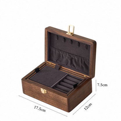 Minimalist Walnut Jewelry Storage Box