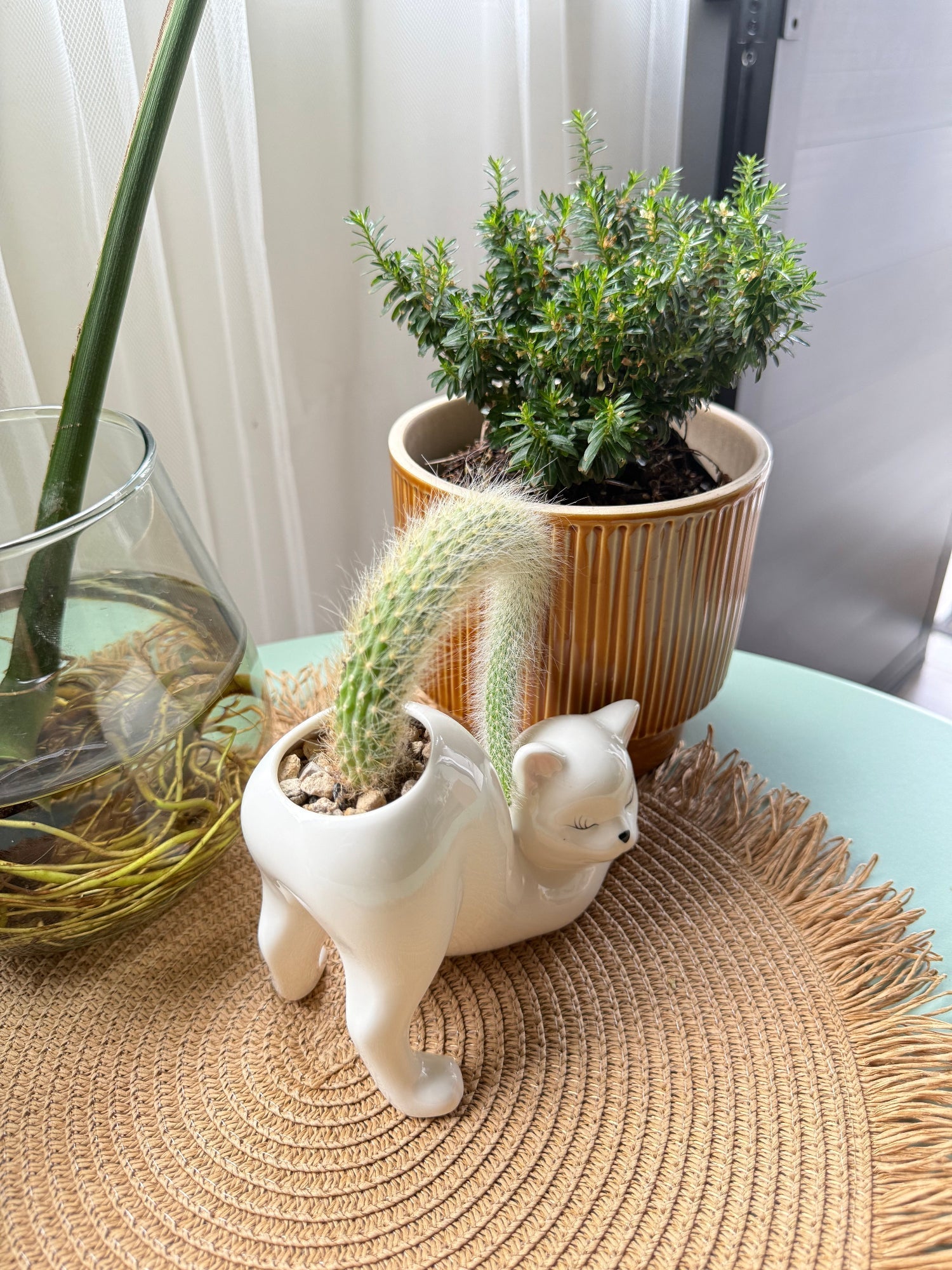 Cat Shape Ceramic Planter Pot