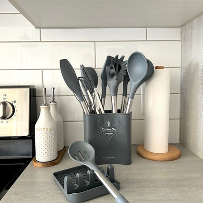Silicone Kitchen Utensils | Modern Cooking Tool Set