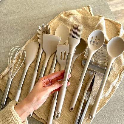 Silicone Kitchen Utensils | Modern Cooking Tool Set
