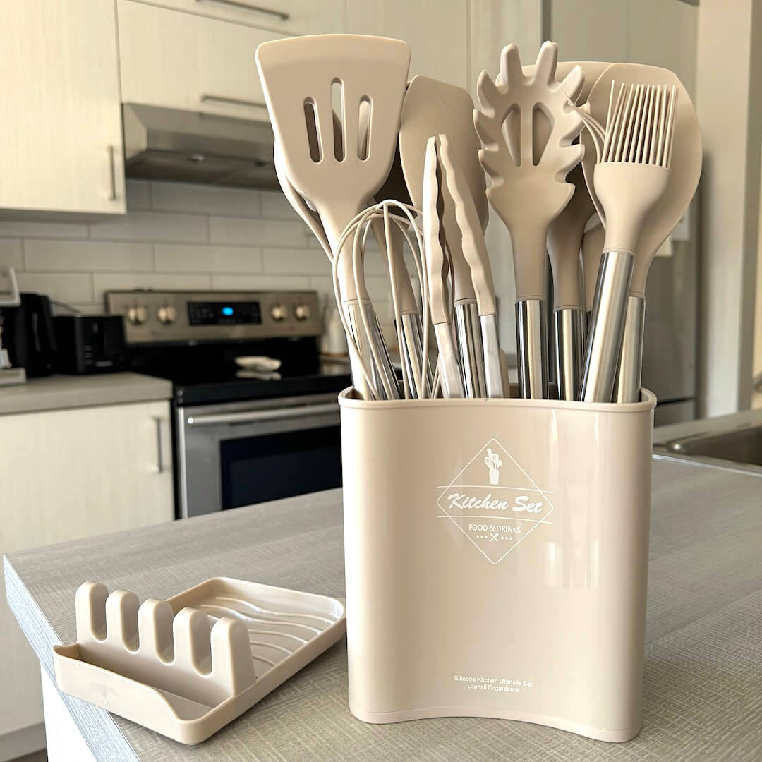 Silicone Kitchen Utensils | Modern Cooking Tool Set