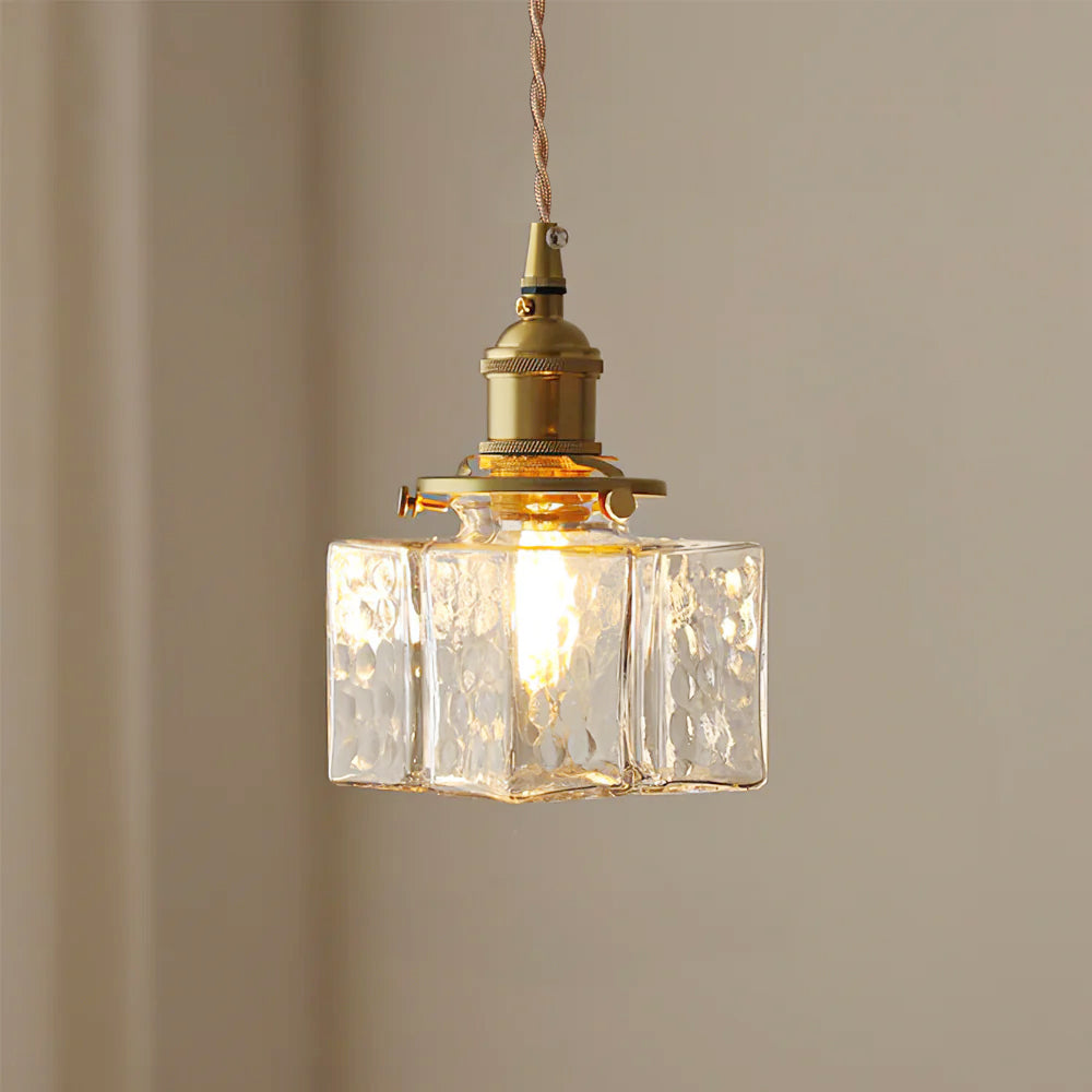 Brass Glass Lantern Pendant Lighting