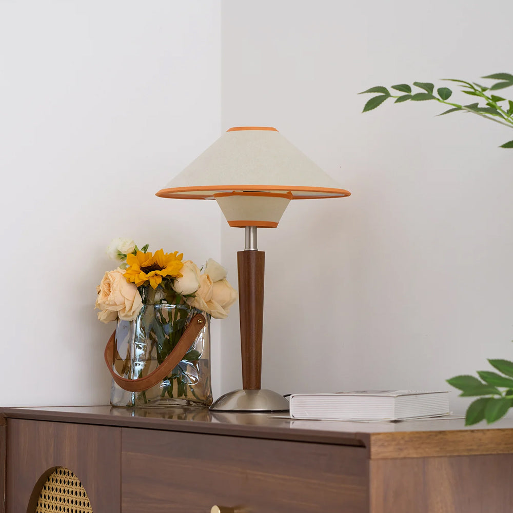 Retro Wooden Table Lamp - Classic Design