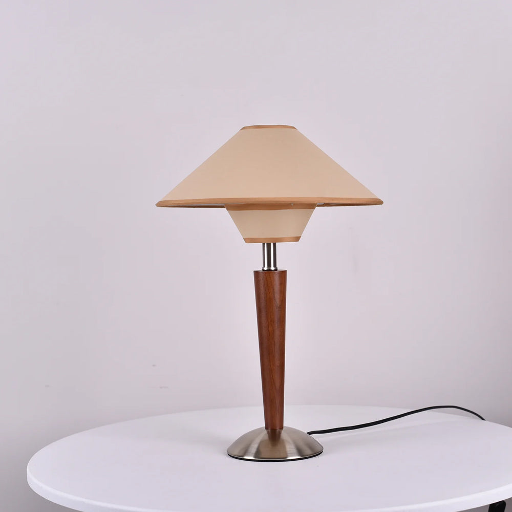 Retro Wooden Table Lamp - Classic Design