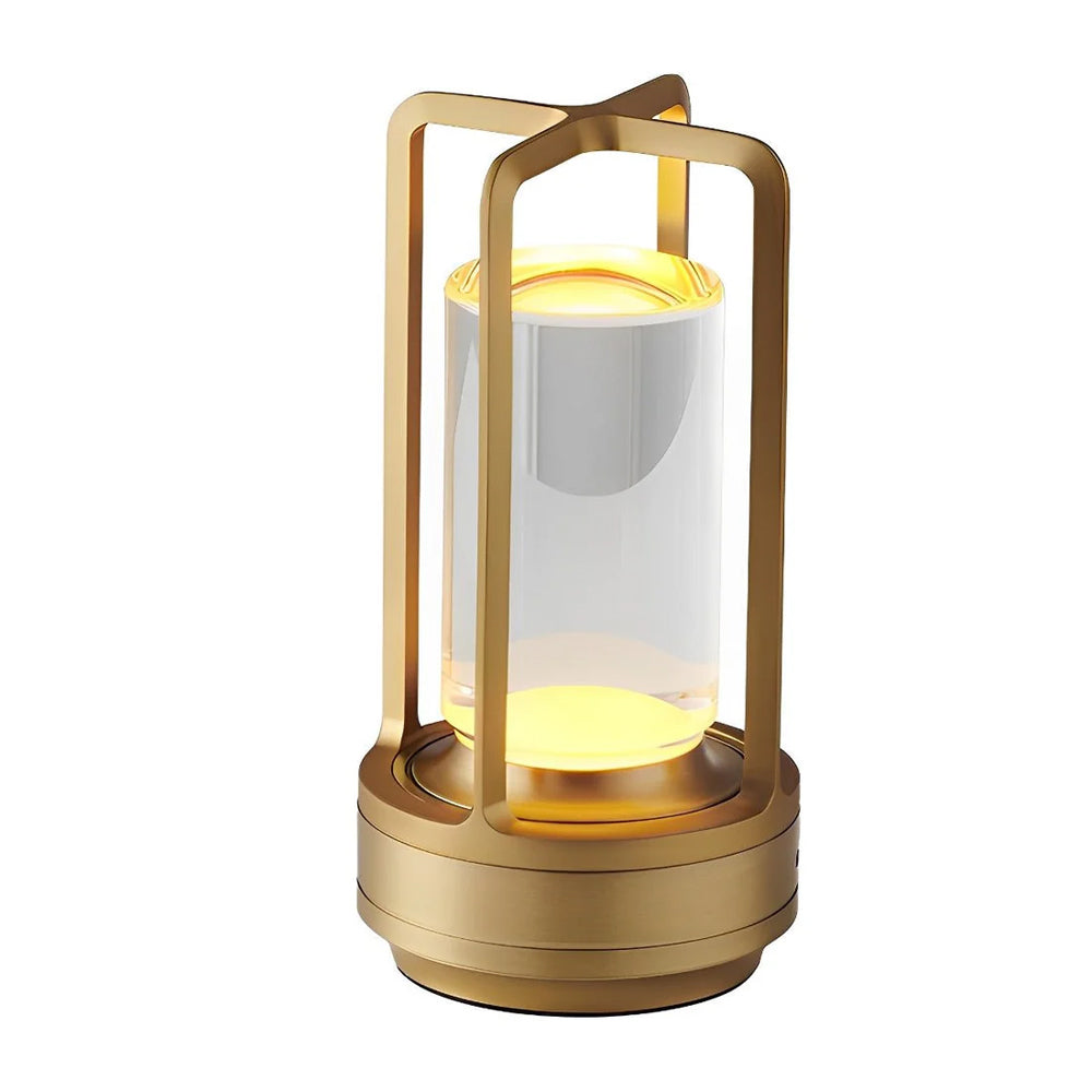 Cordless Metal Lantern Table Lamp