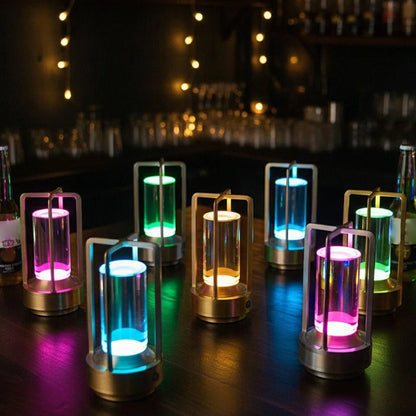 Cordless Metal Lantern Table Lamp