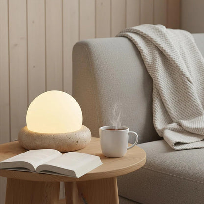 Stone Finish Minimalist Table Lamp