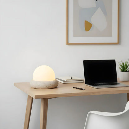 Stone Finish Minimalist Table Lamp