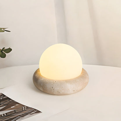 Stone Finish Minimalist Table Lamp
