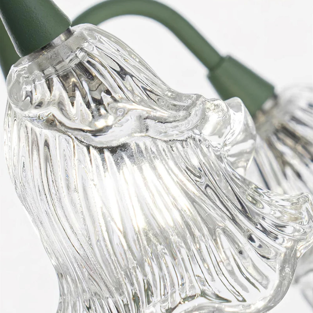 Floral Glass Accent Table Lamp
