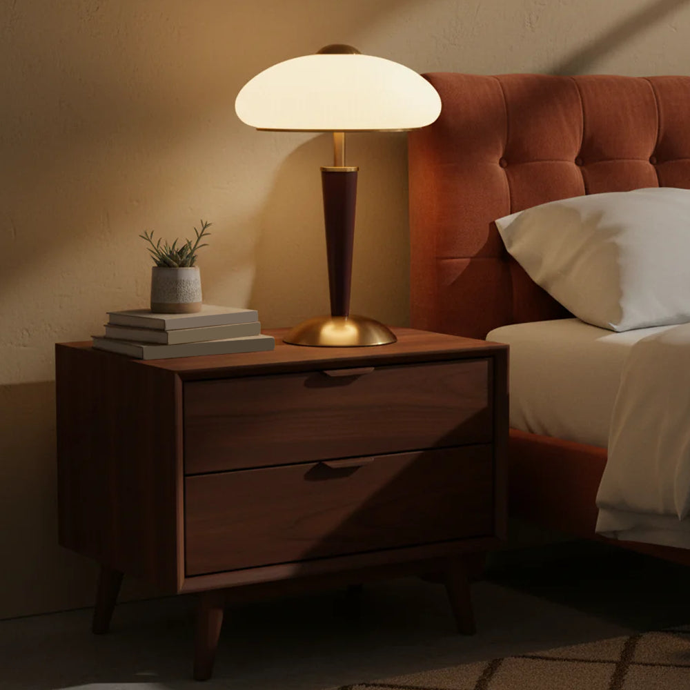 Mid-Century Wooden Table Lamp